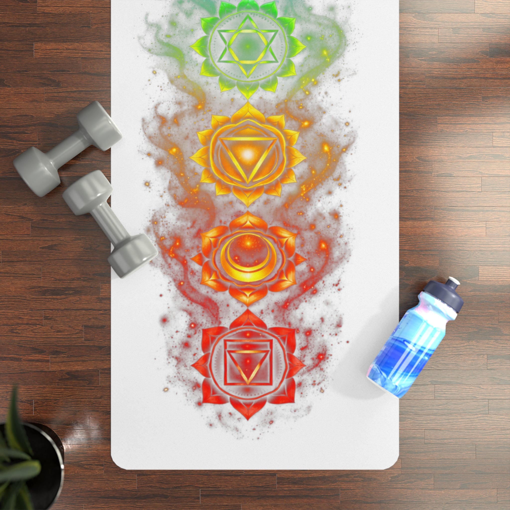 Tapis de Yoga Chakra — Design Énergie Sept Chakras