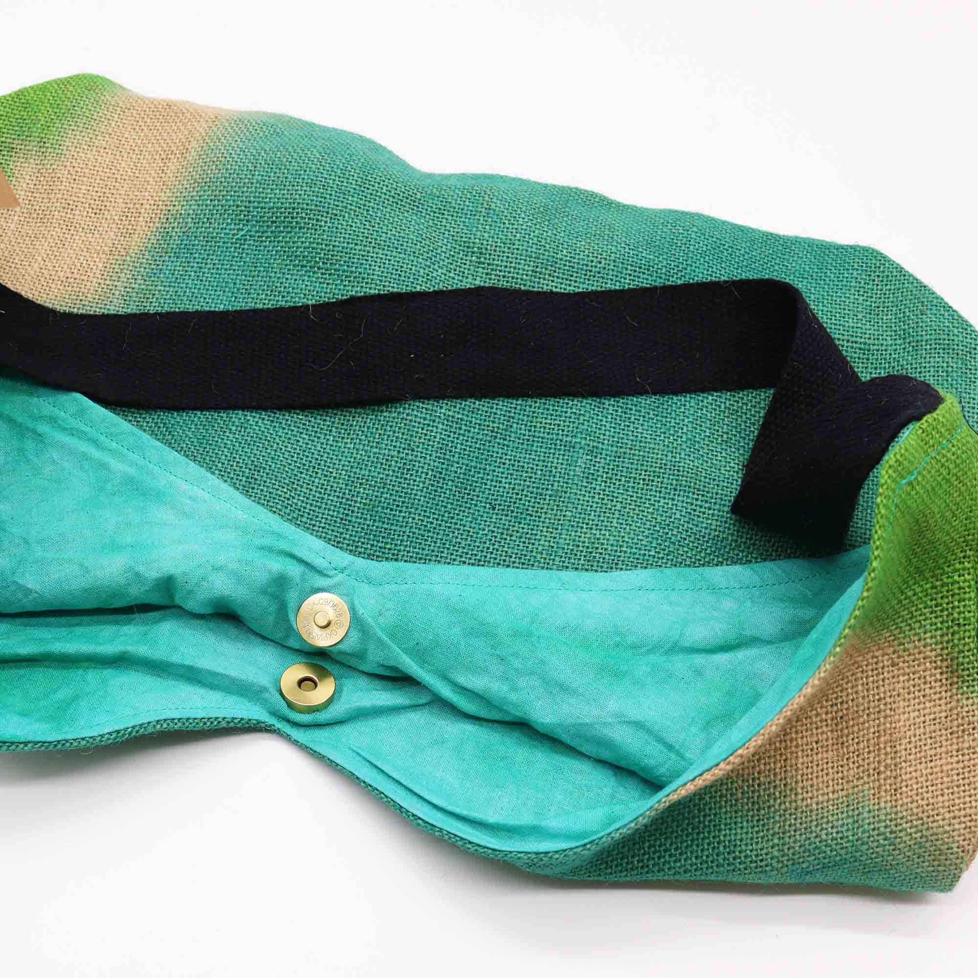 Sac Bohème en Coton Recyclé - Turquoise