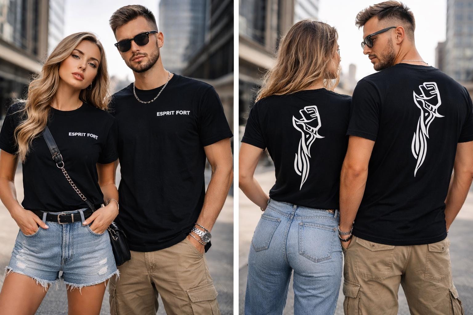 T-shirt Esprit Fort – Logo Poing | Streetwear Premium