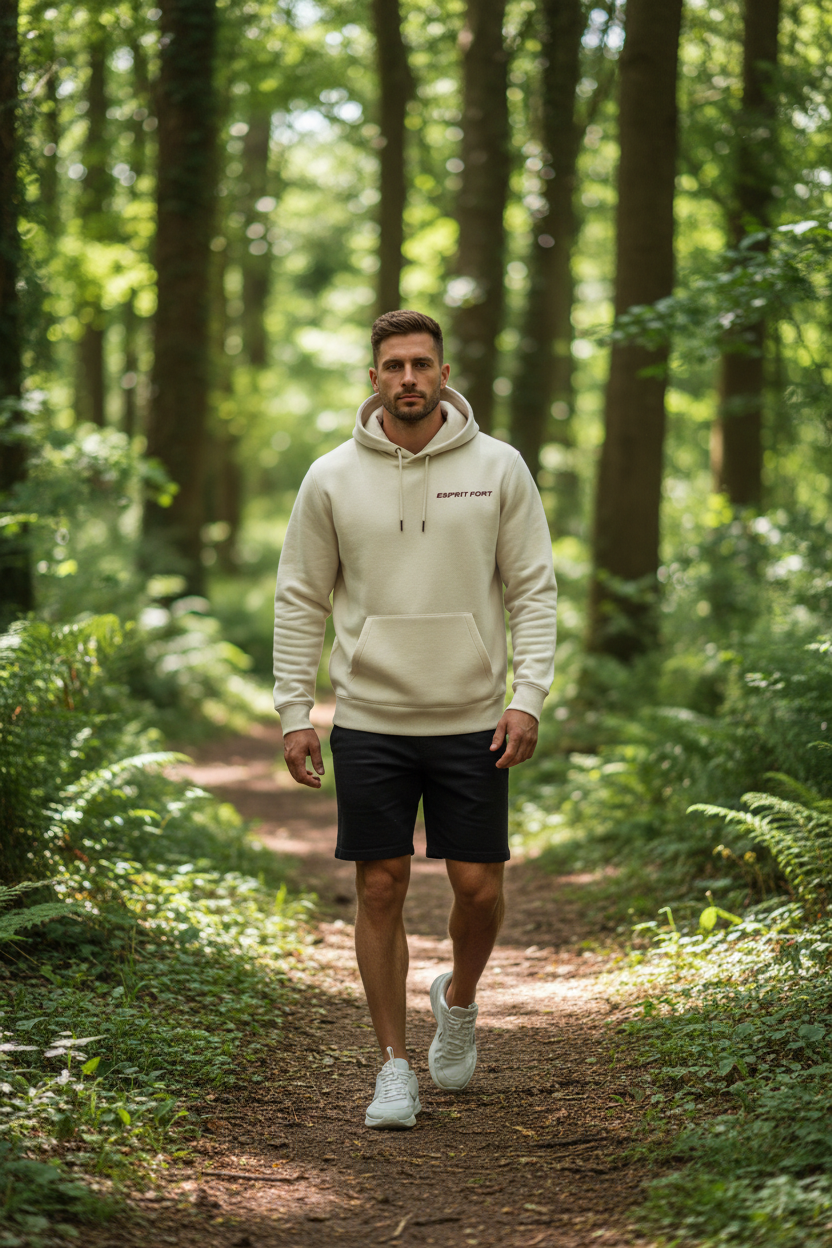 Hoodie Sand Esprit Fort – mannequin face en nature